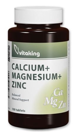 Vitaking Kalcium + Magnézium + Cink tabletta 100db
