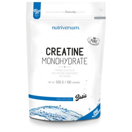 Creatine Monohydrate - 500g - BASIC - Nutriversum - ízesítetlen