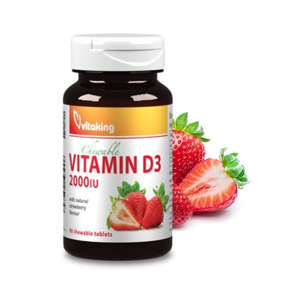 D3-vitamin Epres rágótab (90) Vitaking